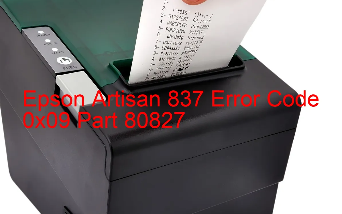 Epson Artisan 837 Fehlercode 0x09