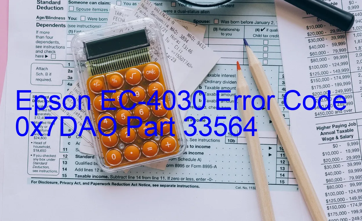 Epson EC-4030 Fehlercode 0x7DAO