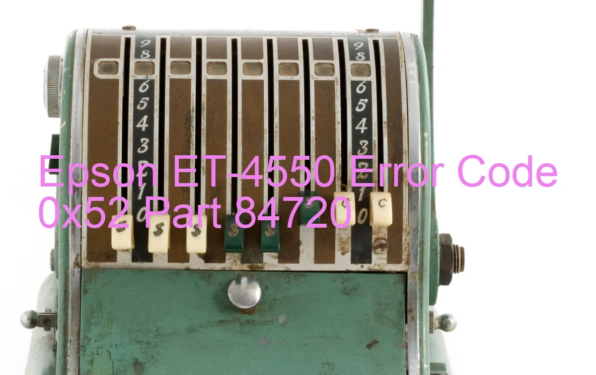 Epson ET-4550 Fehlercode 0x52