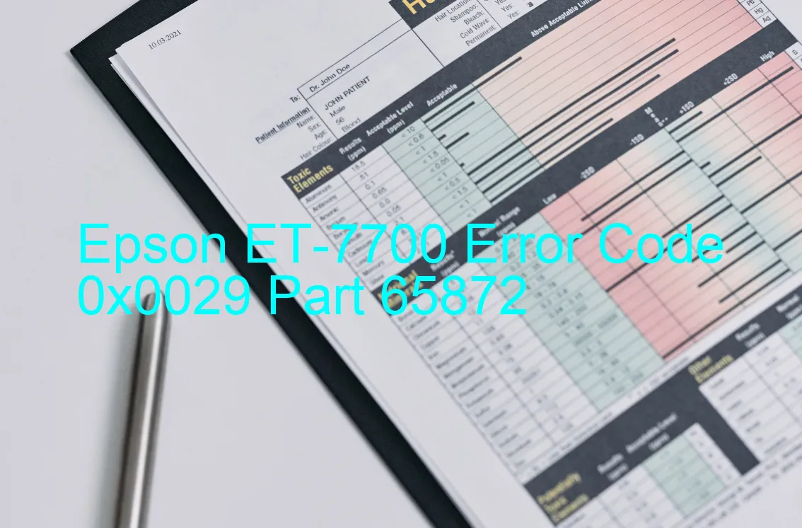 Epson ET-7700 Fehlercode 0x0029