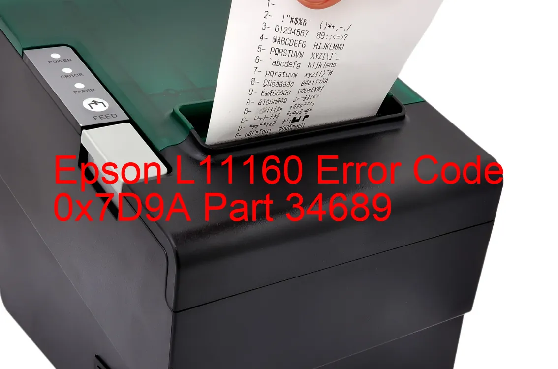 Epson L11160 Fehlercode 0x7D9A