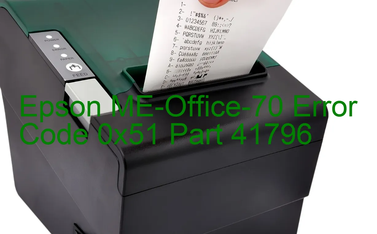 Epson ME-Office-70 Fehlercode 0x51