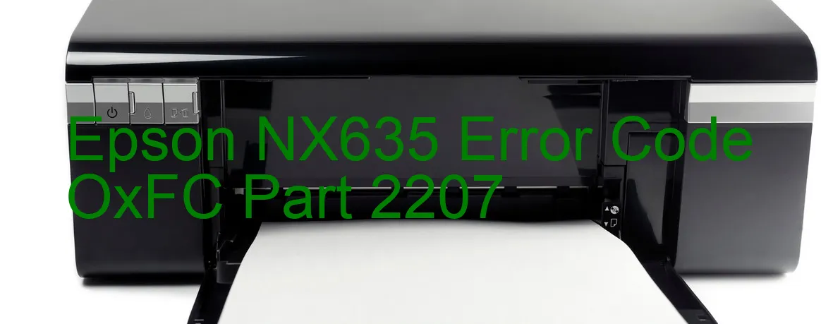 Epson NX635 Fehlercode OxFC