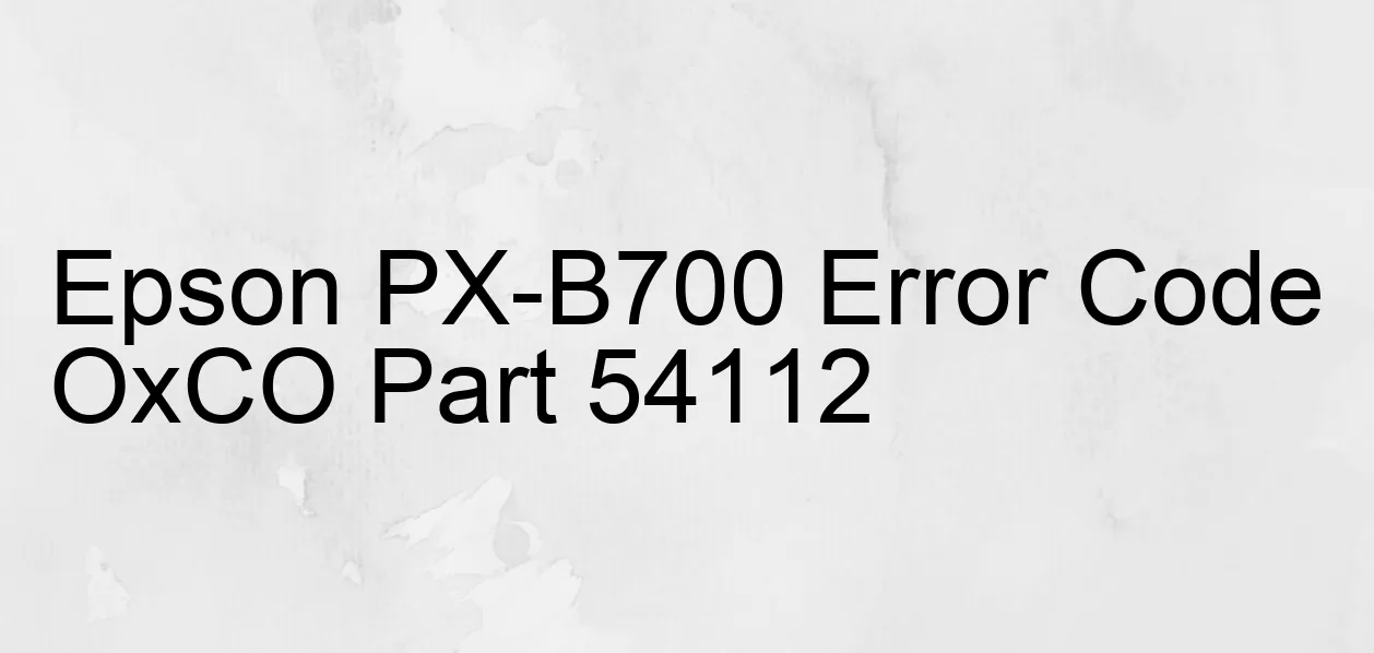 Epson PX-B700 Fehlercode OxCO