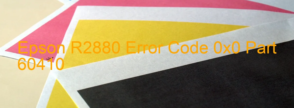 Epson R2880 Fehlercode 0x0