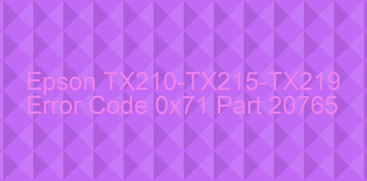 Epson TX210-TX215-TX219 Fehlercode 0x71