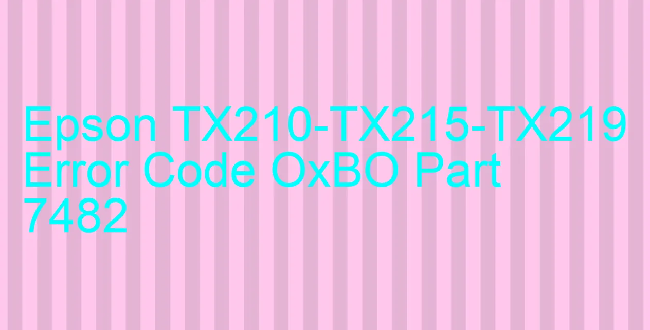 Epson TX210-TX215-TX219 Fehlercode OxBO