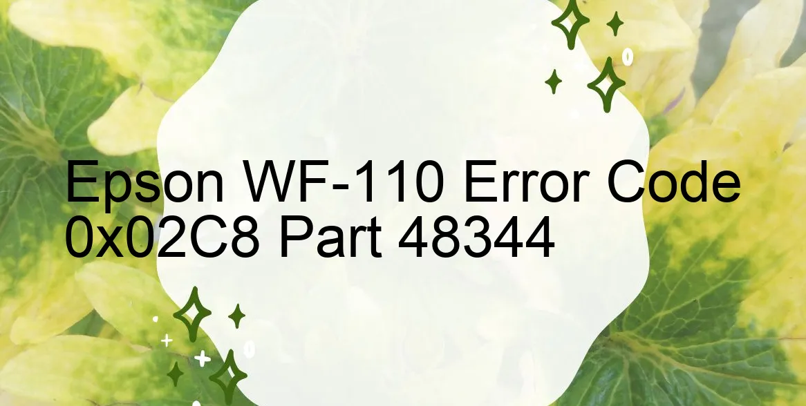 Epson WF-110 Fehlercode 0x02C8