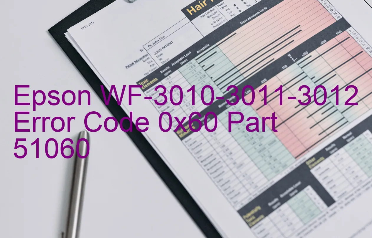 Epson WF-3010-3011-3012 Fehlercode 0x60