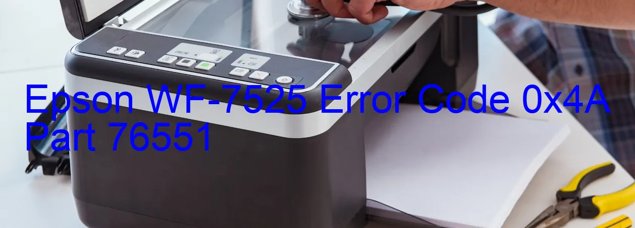 Epson WF-7525 Fehlercode 0x4A