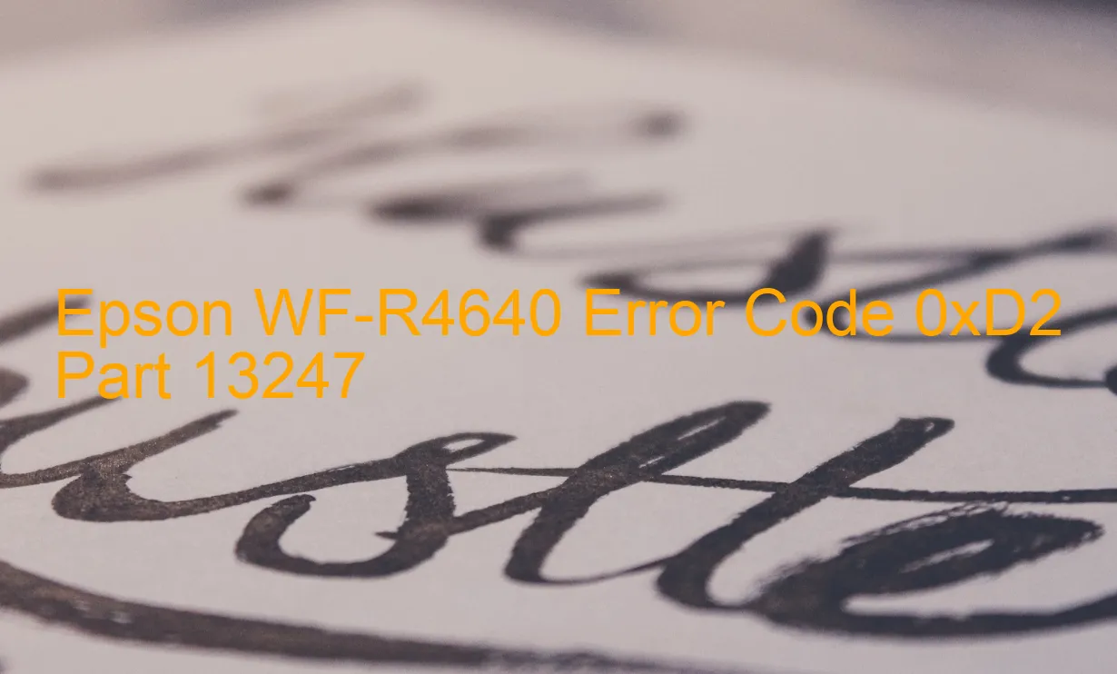 Epson WF-R4640 Fehlercode 0xD2