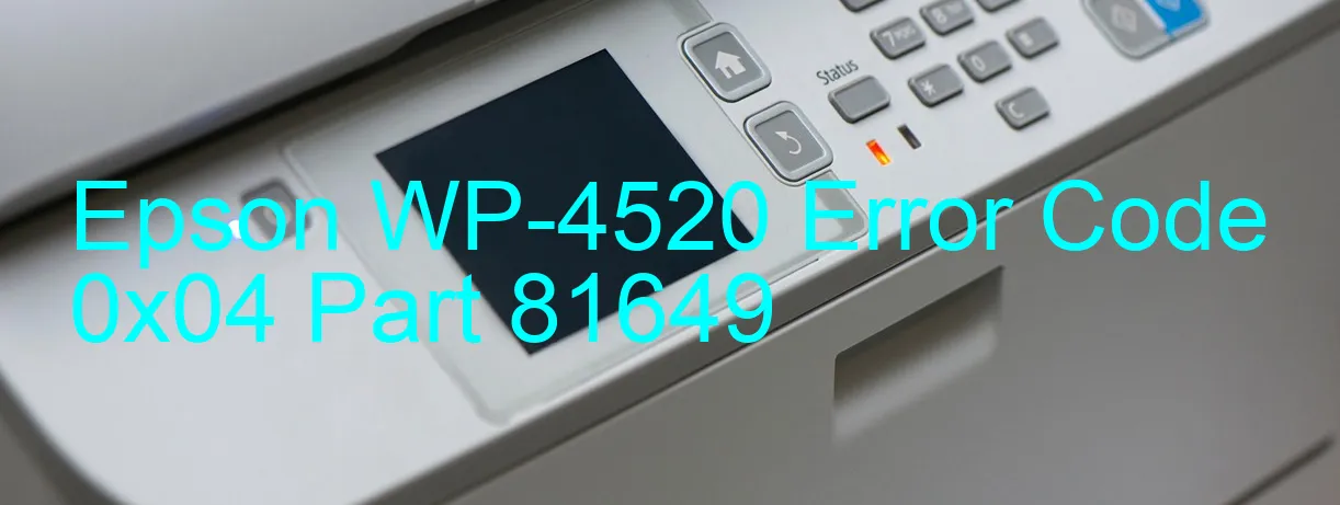 Epson WP-4520 Fehlercode 0x04