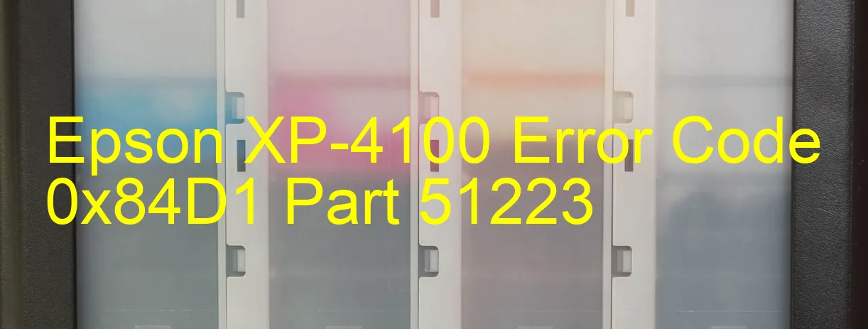 Epson XP-4100 Fehlercode 0x84D1