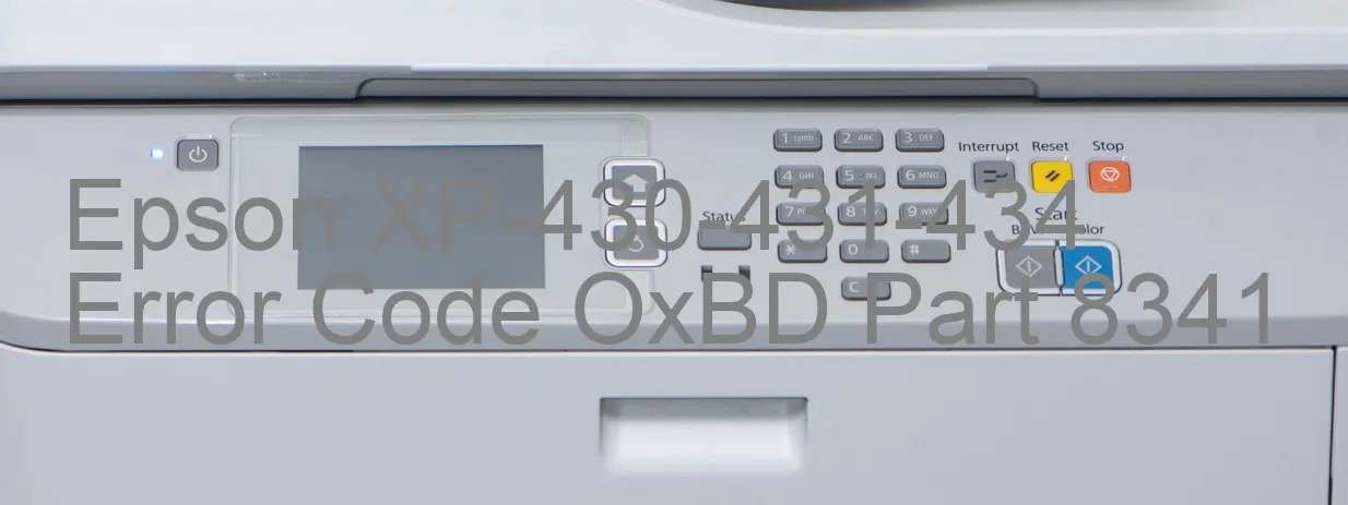 Epson XP-430-431-434 Fehlercode OxBD