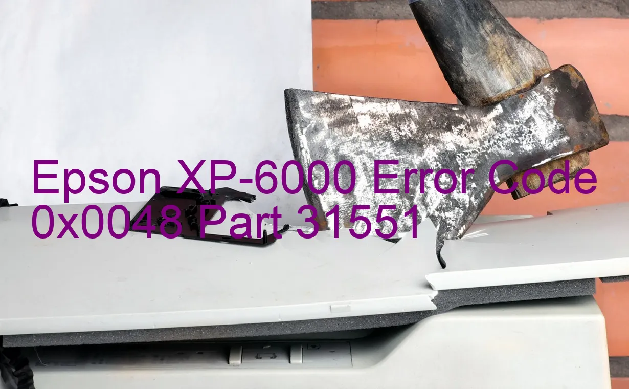 Epson XP-6000 Fehlercode 0x0048