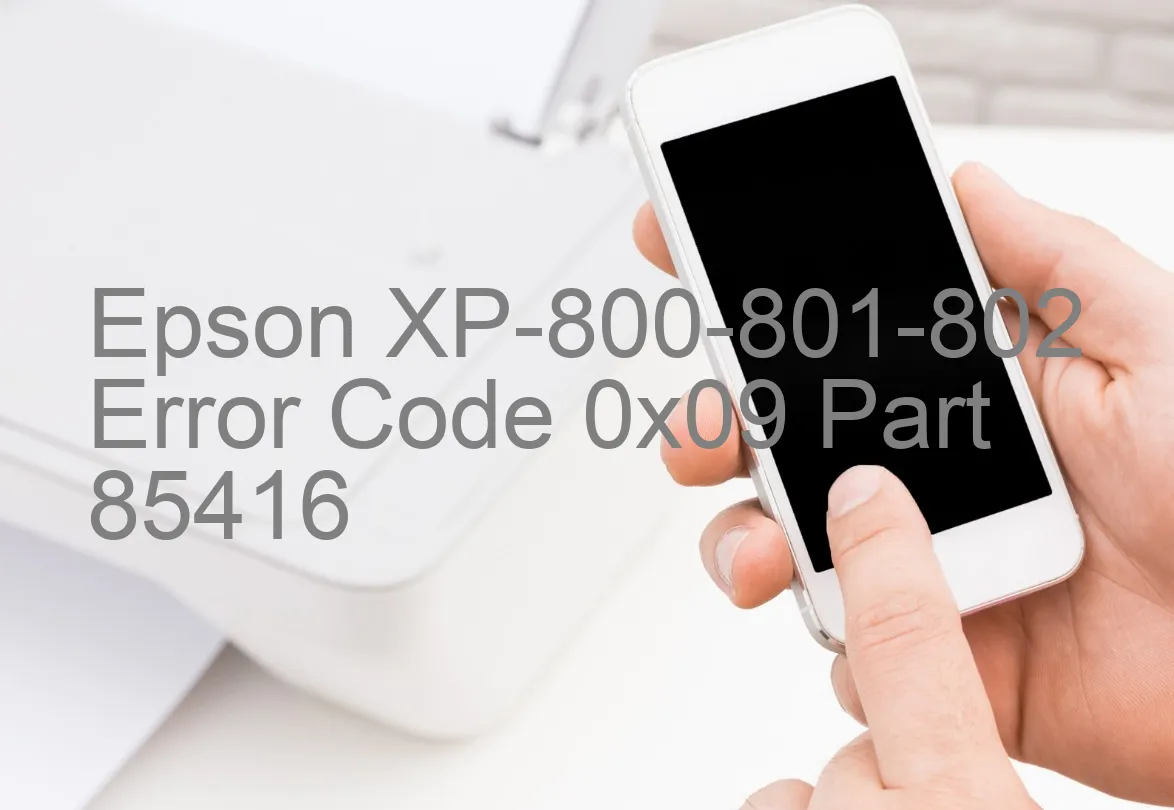 Epson XP-800-801-802 Fehlercode 0x09