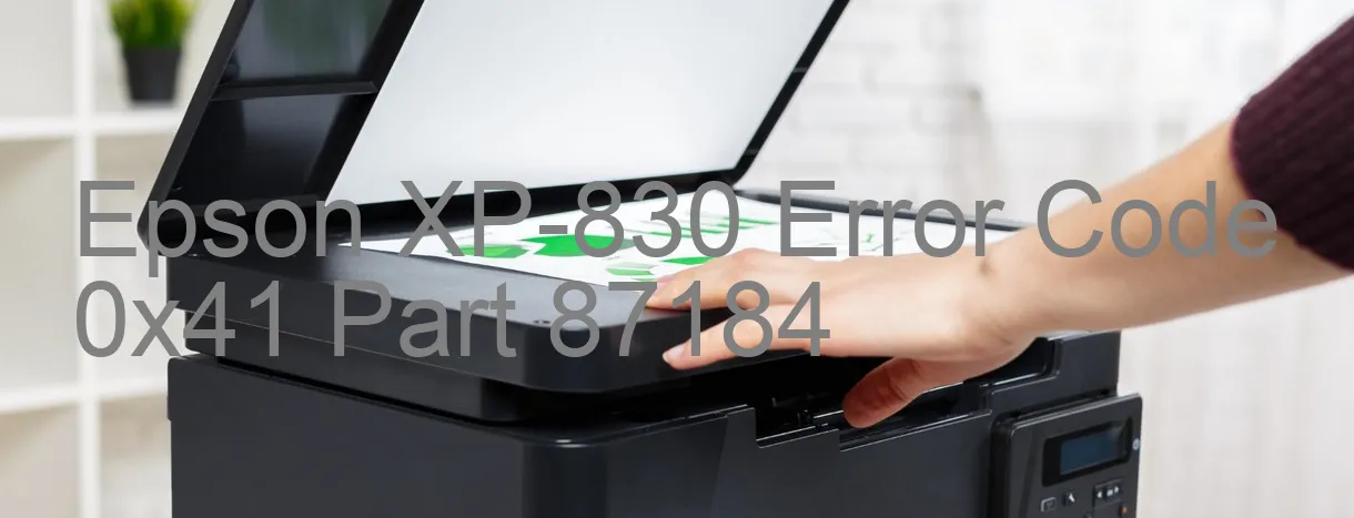 Epson XP-830 Fehlercode 0x41