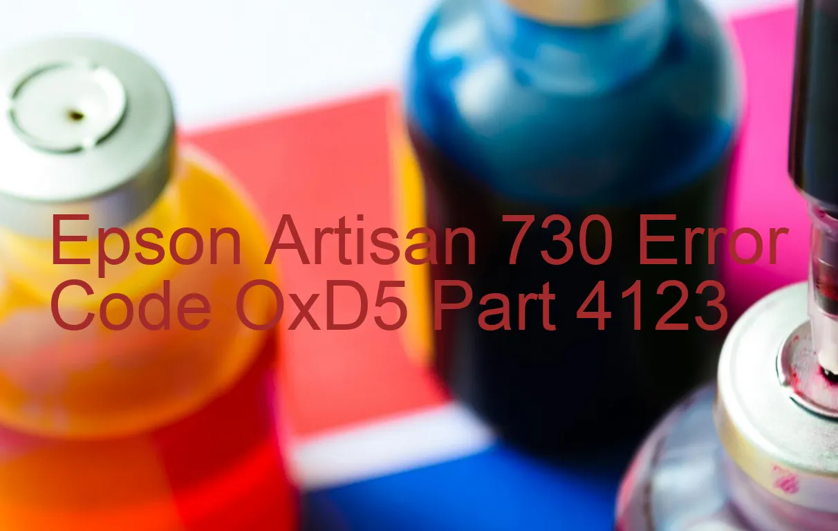 Epson Artisan 730 Fehlercode OxD5