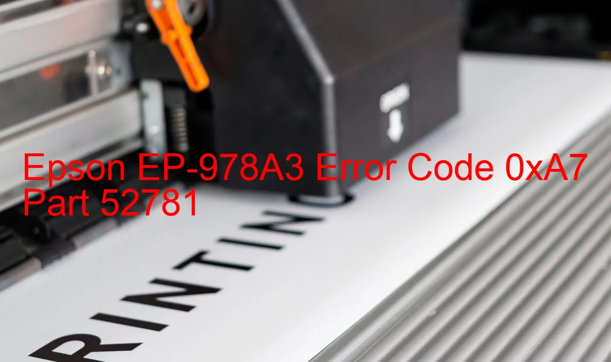 Epson EP-978A3 Fehlercode 0xA7