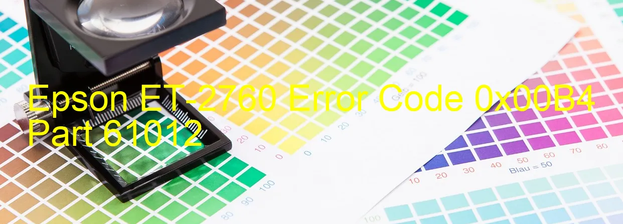 Epson ET-2760 Fehlercode 0x00B4