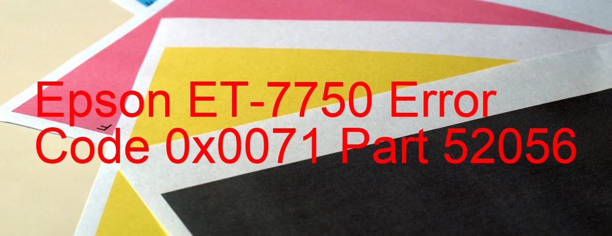 Epson ET-7750 Fehlercode 0x0071