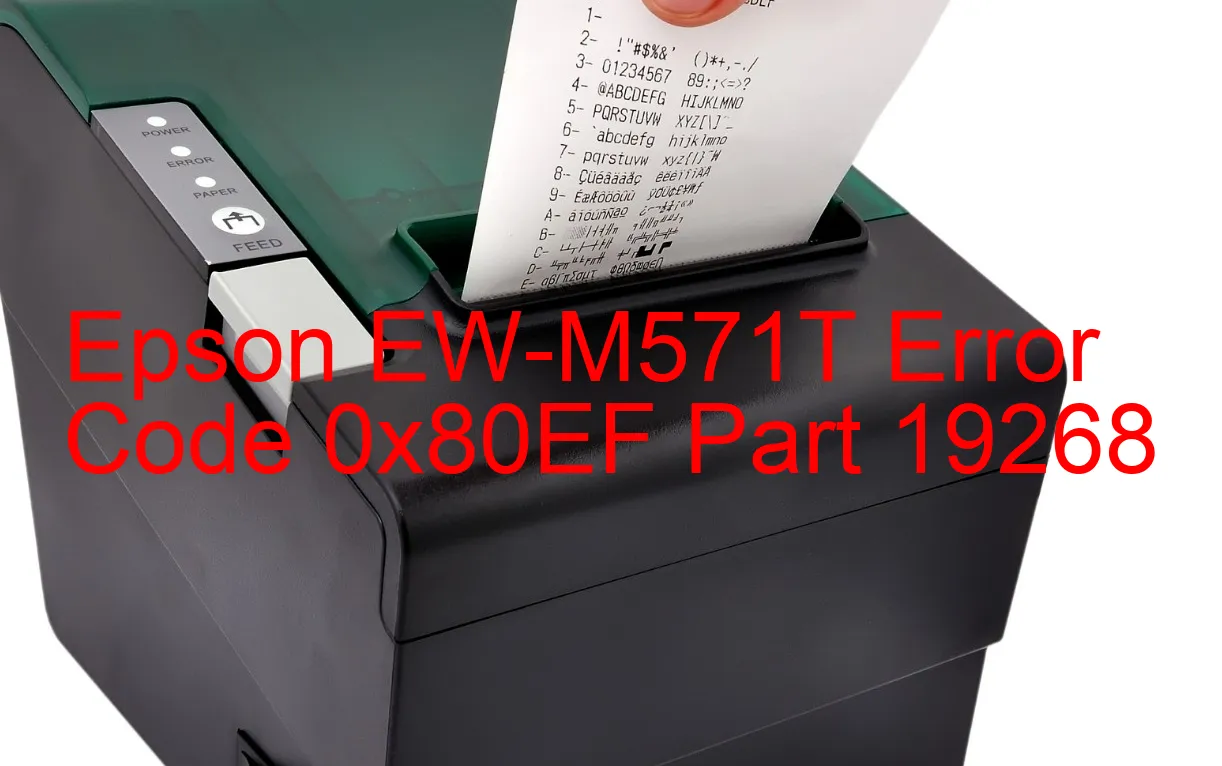 Epson EW-M571T Fehlercode 0x80EF