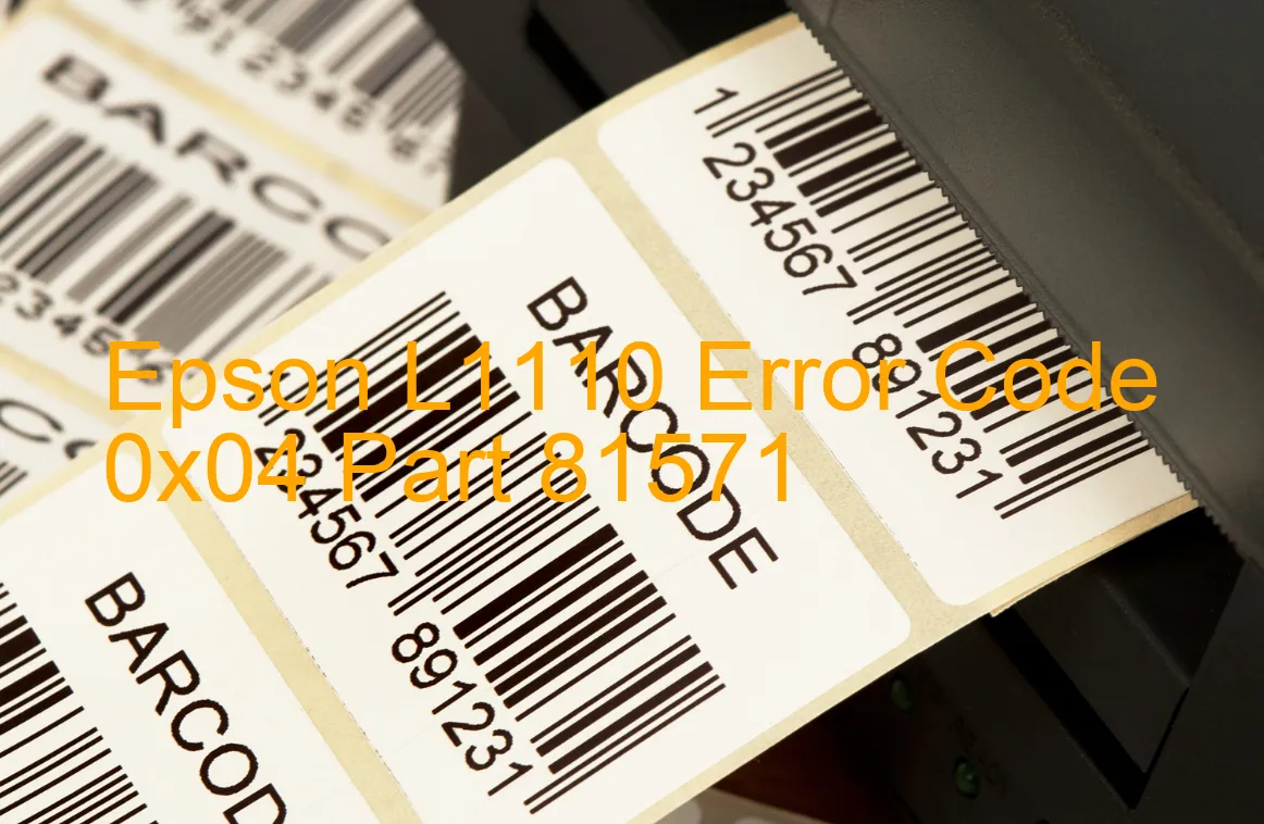 Epson L1110 Fehlercode 0x04