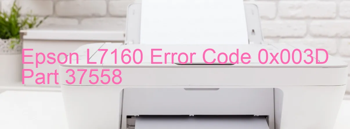 Epson L7160 Fehlercode 0x003D