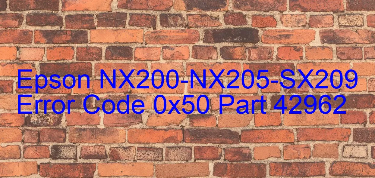 Epson NX200-NX205-SX209 Fehlercode 0x50