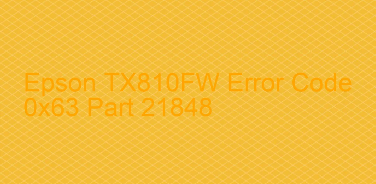 Epson TX810FW Fehlercode 0x63