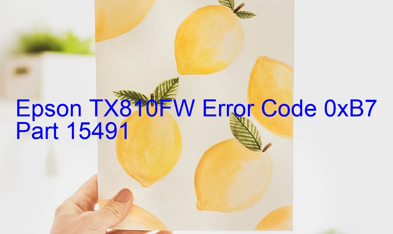 Epson TX810FW Fehlercode 0xB7