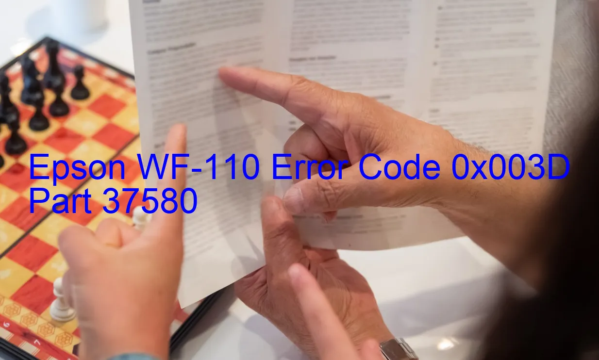 Epson WF-110 Fehlercode 0x003D