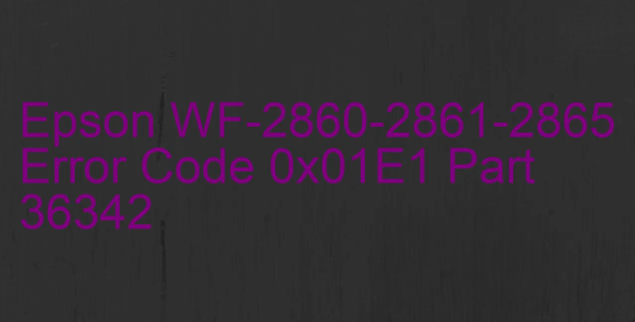 Epson WF-2860-2861-2865 Fehlercode 0x01E1