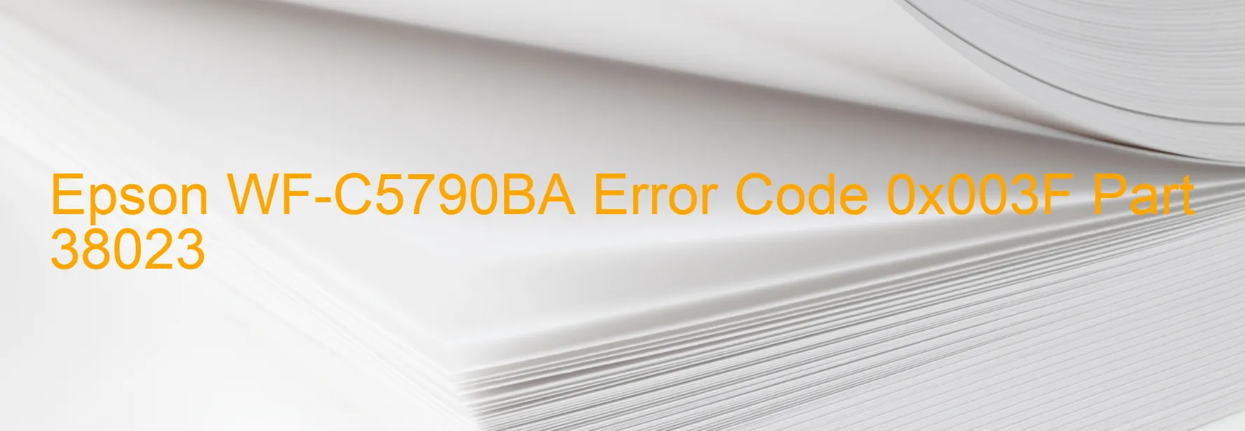 Epson WF-C5790BA Fehlercode 0x003F