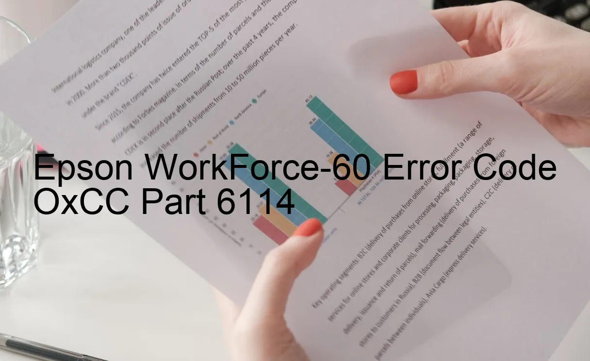 Epson WorkForce-60 Fehlercode OxCC