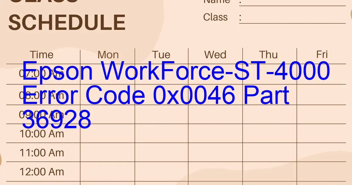 Epson WorkForce-ST-4000 Fehlercode 0x0046