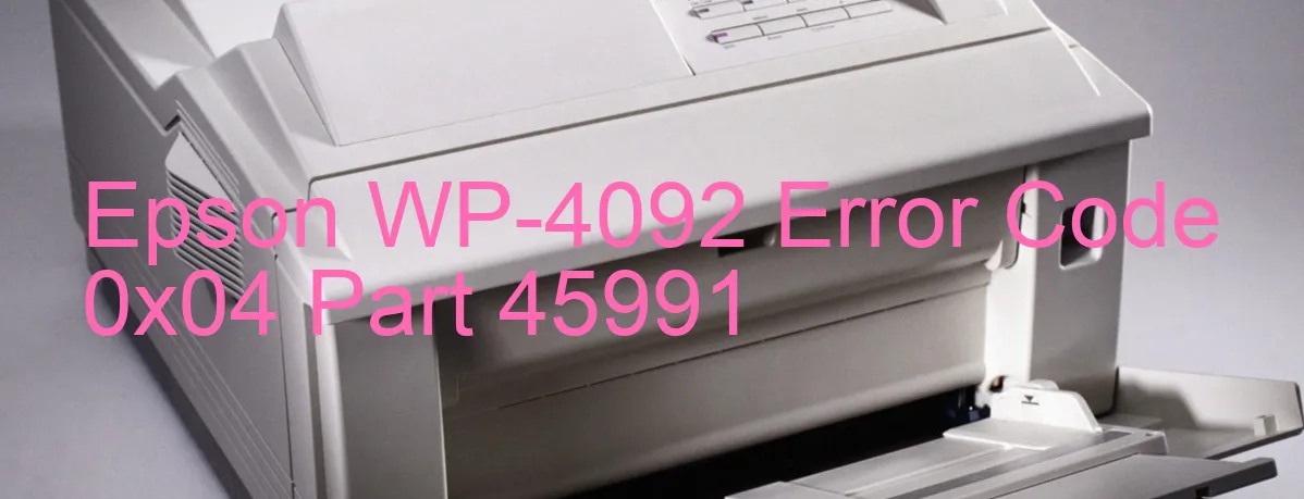 Epson WP-4092 Fehlercode 0x04