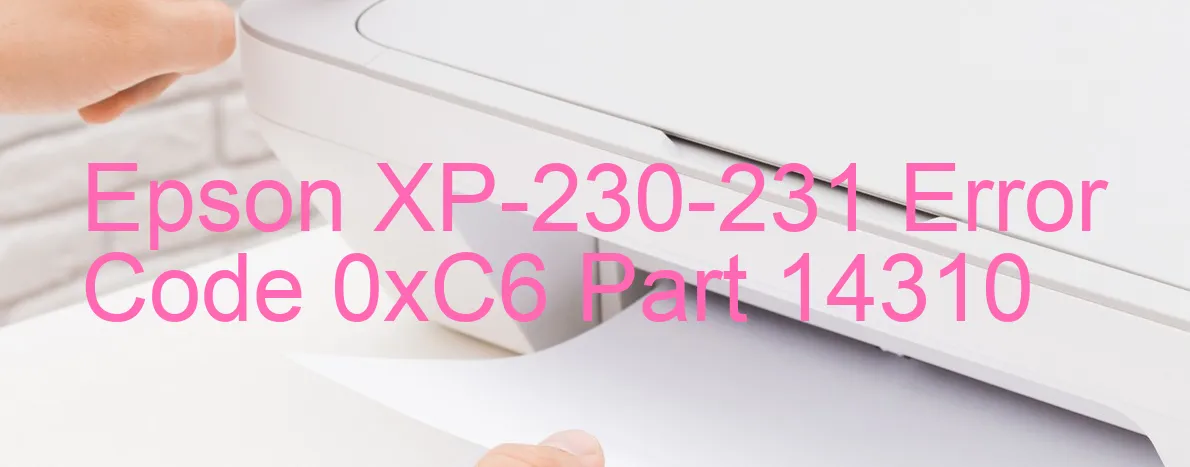 Epson XP-230-231 Fehlercode 0xC6